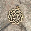 Amulet Ronde Keltische Knoop, Brons