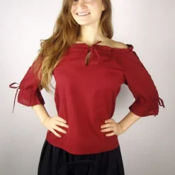 Leonardo Carbone Blouse Julia Rood -Mode Winkel blouse julia rood 1