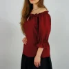 Leonardo Carbone Blouse Julia Rood -Mode Winkel blouse julia rood