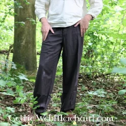 Leonardo Carbone Broek Met Knopen, Bruin -Mode Winkel broek met knopen bruin 2