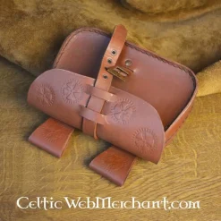 Leonardo Carbone Bruinleren Tasje Zonnewiel -Mode Winkel bruinleren tasje zonnewiel 2