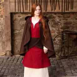 Burgschneider Cape Affra Wol, Bruin -Mode Winkel cape affra wol bruin 2