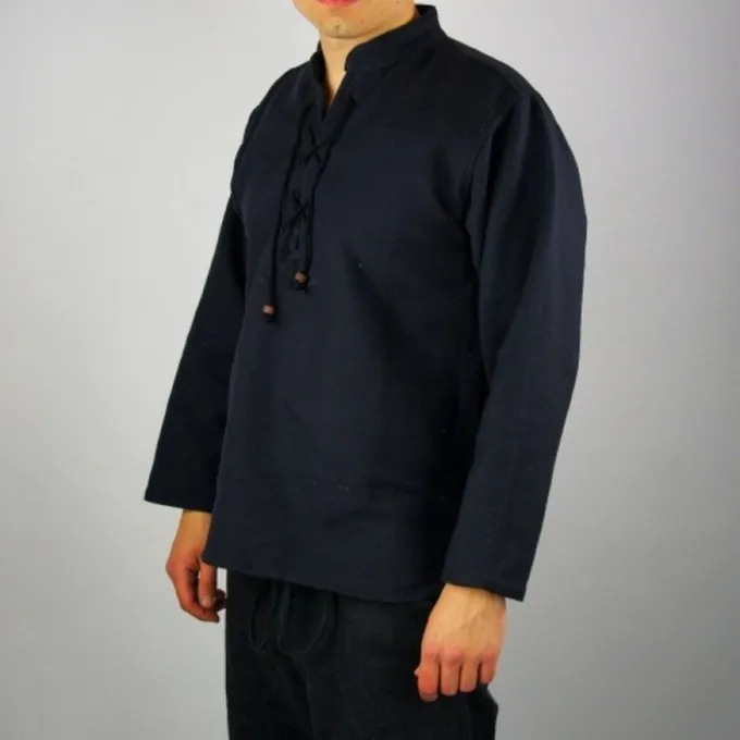 Leonardo Carbone Dik Katoenen Hemd, Zwart 6 Leonardo Carbone Dik Katoenen Hemd, Zwart - Afbeelding 4