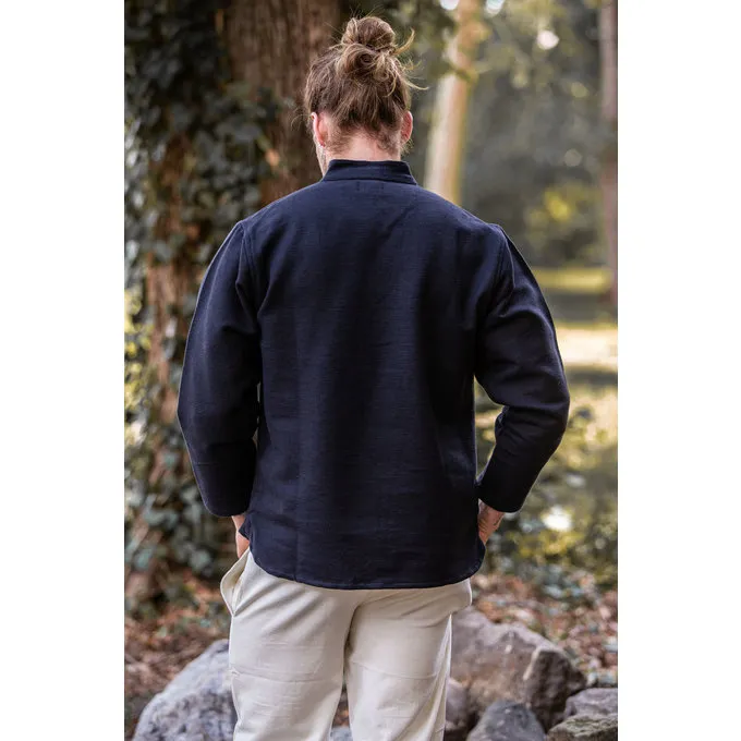 Leonardo Carbone Dik Katoenen Hemd, Zwart 7 Leonardo Carbone Dik Katoenen Hemd, Zwart - Afbeelding 5