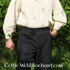 Leonardo Carbone Driekwartsbroek, Crème -Mode Winkel driekwartsbroek creme 1