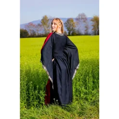 Leonardo Carbone Edele Geborduurde Jurk Loretta, Zwart-rood -Mode Winkel edele geborduurde jurk loretta zwart rood 4