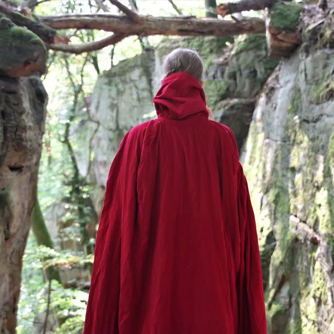 Leonardo Carbone Fluwelen Mantel Ilja, Rood 8 Leonardo Carbone Fluwelen Mantel Ilja, Rood - Afbeelding 6