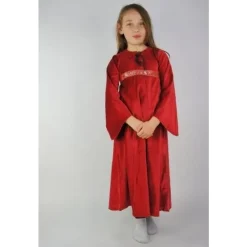 Leonardo Carbone Fluwelen Meisjesjurk Ariane Rood -Mode Winkel fluwelen meisjesjurk ariane rood 1