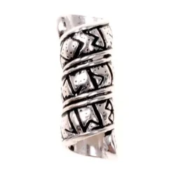 Germaanse Baard/haarkraal Met Runeninscriptie, Verzilverd