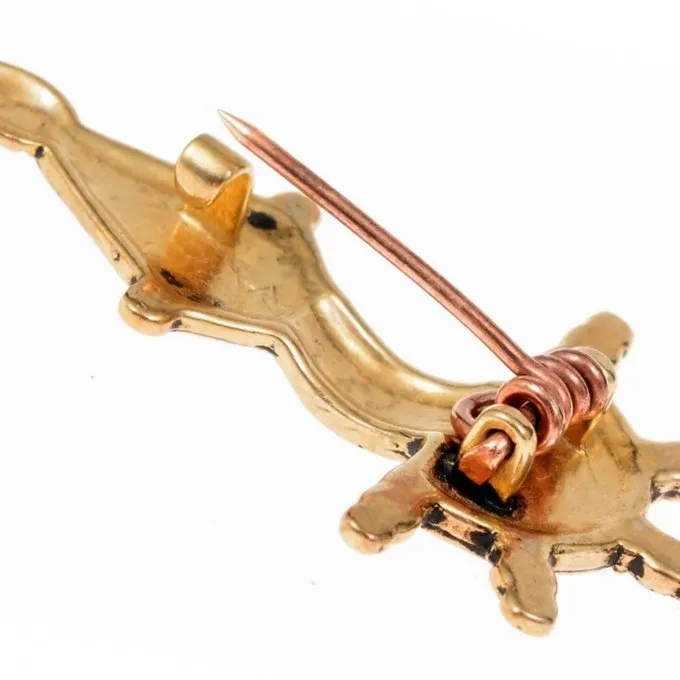 Germaanse Fibula Type Hahnheim,verzilverd 4 Germaanse Fibula Type Hahnheim,verzilverd - Afbeelding 2