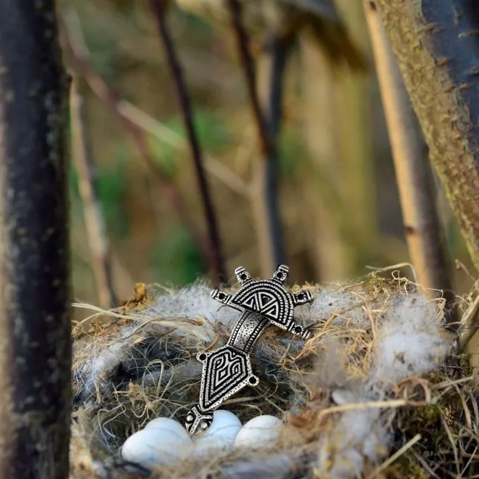 Germaanse Fibula Type Hahnheim,verzilverd 5 Germaanse Fibula Type Hahnheim,verzilverd - Afbeelding 3