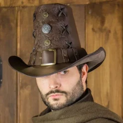 Rawblade Johann Witch Hunter Hoed, Deluxe, Bruin 10 Rawblade Johann Witch Hunter Hoed, Deluxe, Bruin -Mode Winkel johann witch hunter hoed deluxe bruin 2