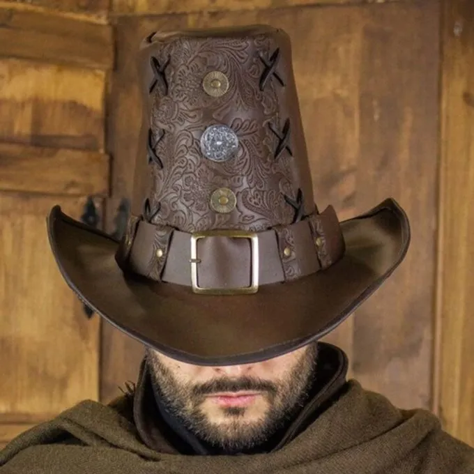 Rawblade Johann Witch Hunter Hoed, Deluxe, Bruin 7 Rawblade Johann Witch Hunter Hoed, Deluxe, Bruin - Afbeelding 5