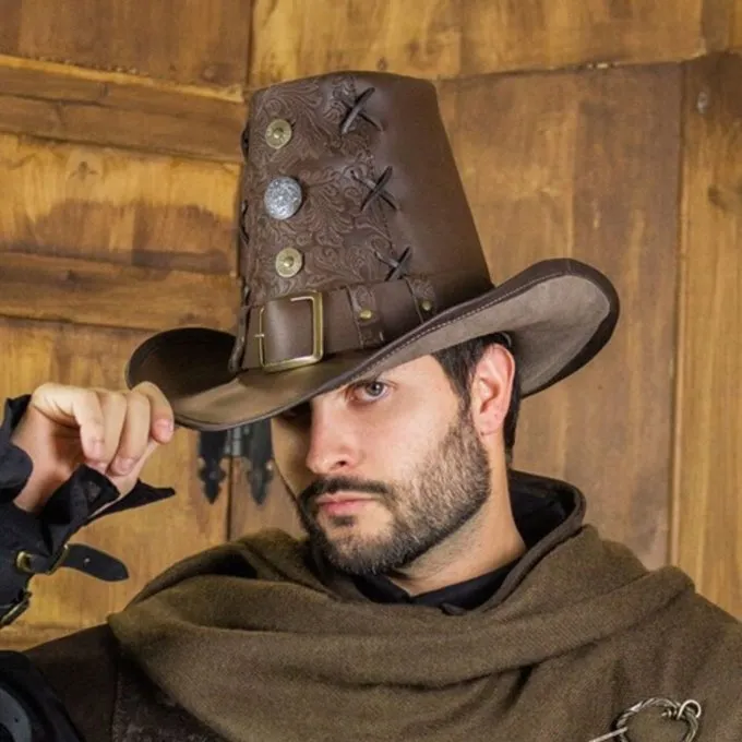 Rawblade Johann Witch Hunter Hoed, Deluxe, Bruin 3 Rawblade Johann Witch Hunter Hoed, Deluxe, Bruin