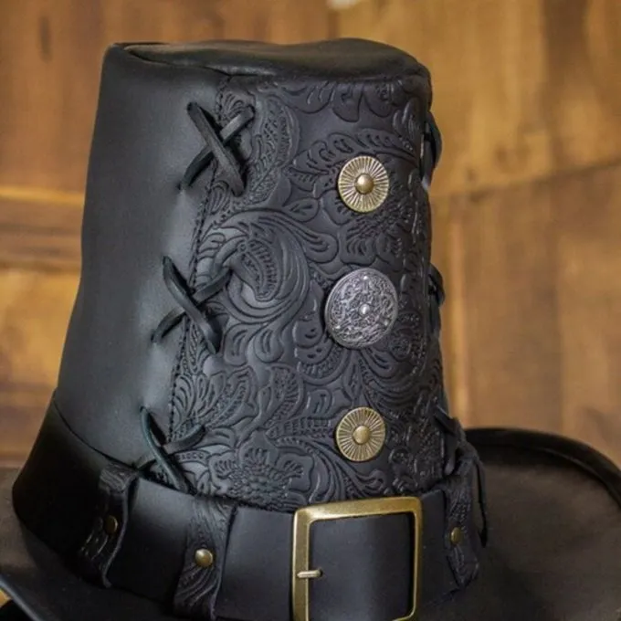 Rawblade Johann Witch Hunter Hoed, Deluxe, Zwart 4 Rawblade Johann Witch Hunter Hoed, Deluxe, Zwart - Afbeelding 2