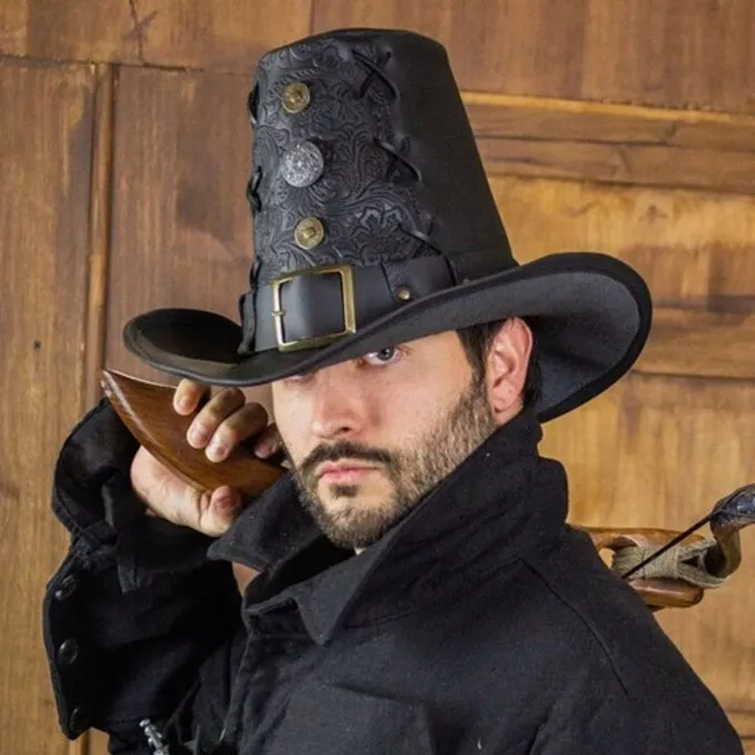 Rawblade Johann Witch Hunter Hoed, Deluxe, Zwart 3 Rawblade Johann Witch Hunter Hoed, Deluxe, Zwart