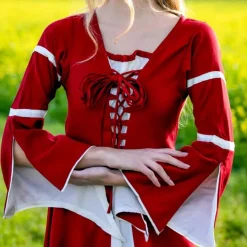 Leonardo Carbone Jurk Eleanora Rood-wit -Mode Winkel jurk eleanora rood wit 2