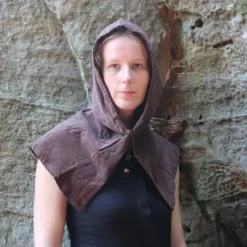 Leonardo Carbone Kaproen Met Kraag, Bruin -Mode Winkel kaproen met kraag bruin 3