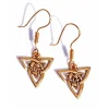 Keltische Oorbellen Triquetra, Brons -Mode Winkel keltische oorbellen triquetra brons