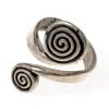 Keltische Ring Met Spiralen, Verzilverd 1 Keltische Ring Met Spiralen, Verzilverd -Mode Winkel keltische ring met spiralen verzilverd