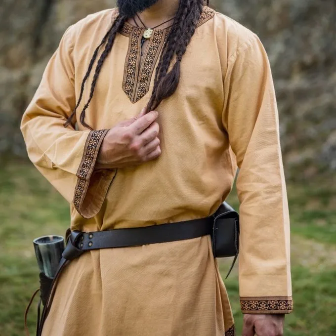 Leonardo Carbone Keltische Tuniek Finn Honingbruin 5 Leonardo Carbone Keltische Tuniek Finn Honingbruin - Afbeelding 3