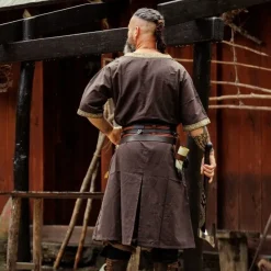 Leonardo Carbone Keltische Tuniek, Korte Mouwen, Donkerbruin -Mode Winkel keltische tuniek korte mouwen donkerbruin 3