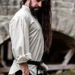 Leonardo Carbone Knoophemd, Crème -Mode Winkel knoophemd creme 1