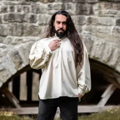 Leonardo Carbone Knoophemd, Crème -Mode Winkel knoophemd creme 3