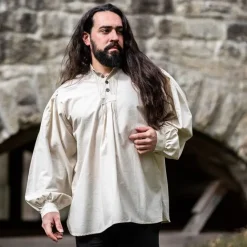 Leonardo Carbone Knoophemd, Crème -Mode Winkel knoophemd creme 4