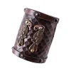 Deepeeka Leren Armband Huginn & Muninn -Mode Winkel leren armband huginn muninn