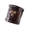 Deepeeka Leren Armband Keltische Triskelion -Mode Winkel leren armband keltische triskelion