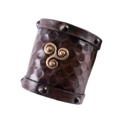 Deepeeka Leren Armband Keltische Triskelion