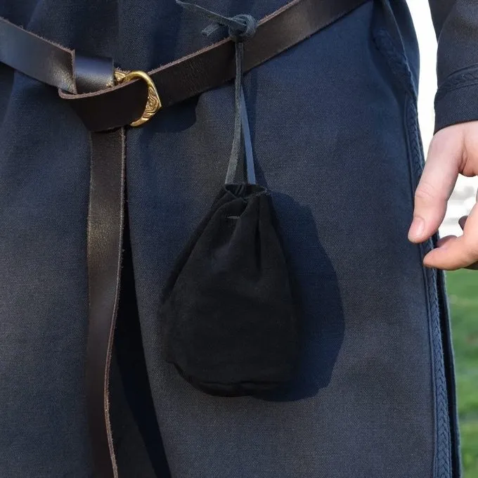 Leren Buidel, Zwart 5 Leren Buidel, Zwart - Afbeelding 3