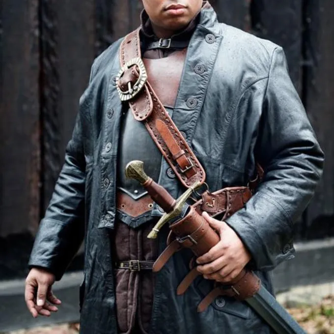 Epic Armoury Leren Jas Hellsing, Zwart 7 Epic Armoury Leren Jas Hellsing, Zwart - Afbeelding 5