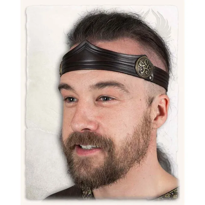 Mytholon Leren Kroon Isidor, Versierd, Bruin 4 Mytholon Leren Kroon Isidor, Versierd, Bruin - Afbeelding 2