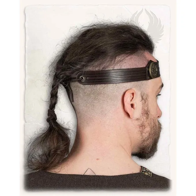 Mytholon Leren Kroon Isidor, Versierd, Bruin 5 Mytholon Leren Kroon Isidor, Versierd, Bruin - Afbeelding 3