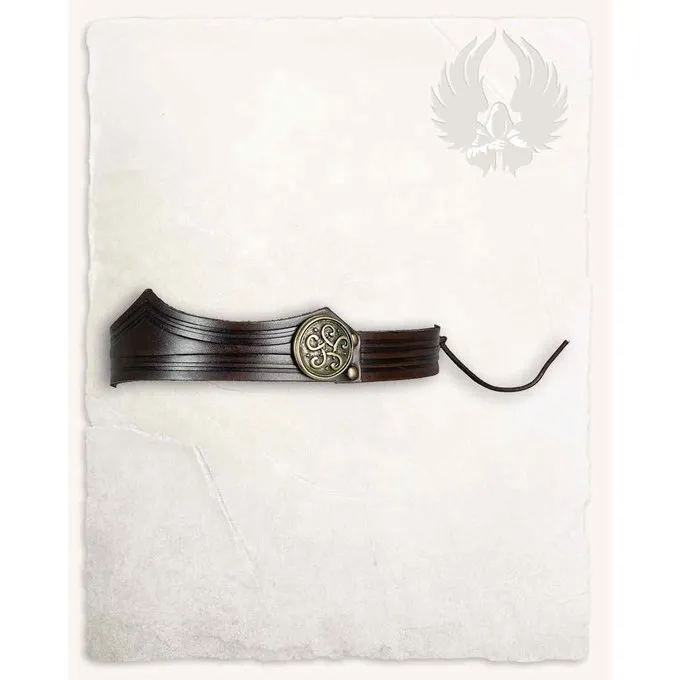 Mytholon Leren Kroon Isidor, Versierd, Bruin 6 Mytholon Leren Kroon Isidor, Versierd, Bruin - Afbeelding 4