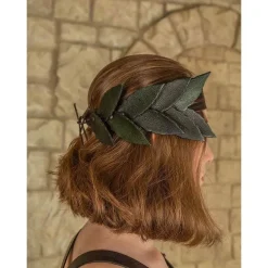 Mytholon Leren Lauwerkrans, Bruin-groen -Mode Winkel leren lauwerkrans bruin groen 2