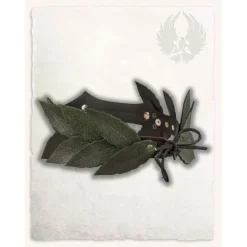 Mytholon Leren Lauwerkrans, Bruin-groen -Mode Winkel leren lauwerkrans bruin groen 4