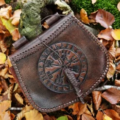 Deepeeka Leren Tas Met Vegvisir