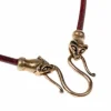 Leren Viking Ketting Met Wezels, Bruin