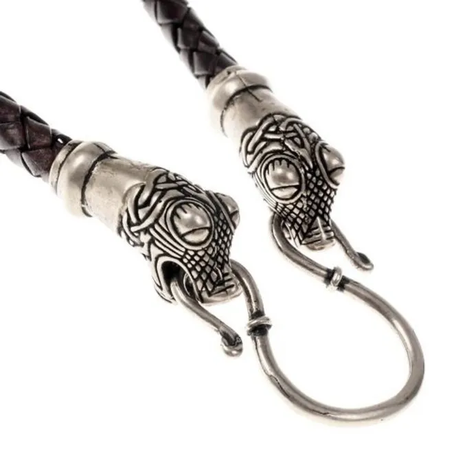 Leren Viking Ketting Oseberg, Bruin 4 Leren Viking Ketting Oseberg, Bruin - Afbeelding 2