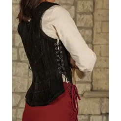 Mytholon Lucy Leren Korset Top, Zwart -Mode Winkel lucy leren korset top zwart 2