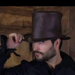 Rawblade Luxe 18de Eeuwse Hoed, Bruin -Mode Winkel luxe 18de eeuwse hoed bruin 2