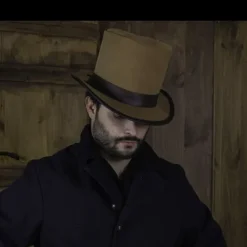 Rawblade Luxe 18de Eeuwse Hoed, Lichtbruin -Mode Winkel luxe 18de eeuwse hoed lichtbruin 2