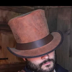 Rawblade Luxe 18de Eeuwse Hoed, Verweerd Bruin -Mode Winkel luxe 18de eeuwse hoed verweerd bruin 2