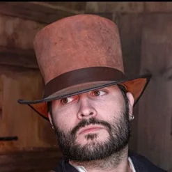 Rawblade Luxe 18de Eeuwse Hoed, Verweerd Bruin -Mode Winkel luxe 18de eeuwse hoed verweerd bruin 4