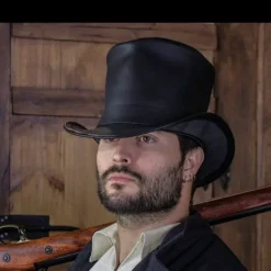 Rawblade Luxe 18de Eeuwse Hoed, Zwart -Mode Winkel luxe 18de eeuwse hoed zwart 4