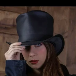 Rawblade Luxe 18de Eeuwse Hoed, Zwart -Mode Winkel luxe 18de eeuwse hoed zwart 5