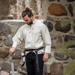 Leonardo Carbone Middeleeuws Hemd Louis, Creme